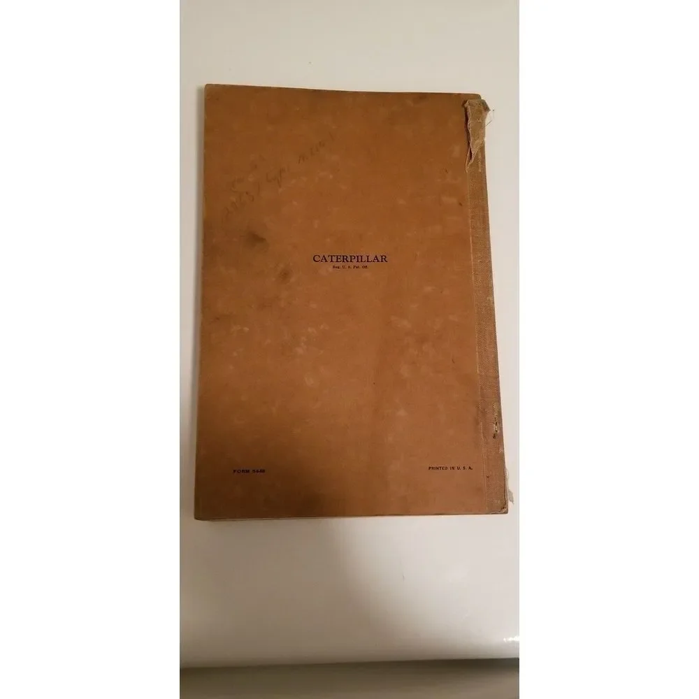 Vintage Original Sept 1939 Caterpillar D3400 Power Unit‎ Parts Catalog Form 5449